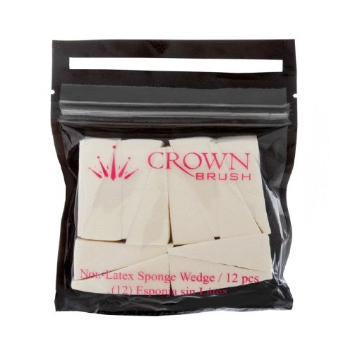 CROWN BRUSH Non Latex Sponge Wedge 12pc