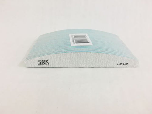 SNS Nail Files Half Moon 100/100 25pc