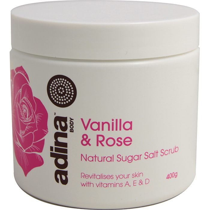 ADINA Vanilla & Rose  Natural Sugar Salt Scrub 400g
