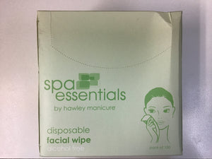 HAWLEY Manicure Spa Essentials Disposable Facial Wipe Alcohol Free