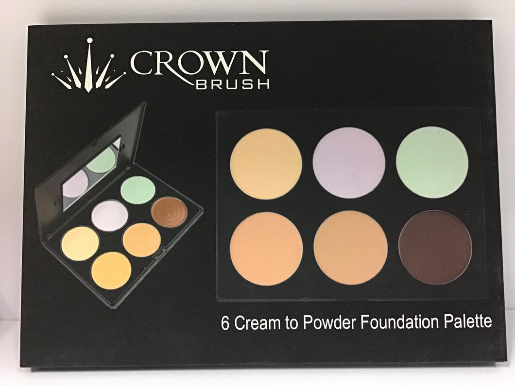 CROWN BRUSH 6 Cream To Powder Foundation Palette